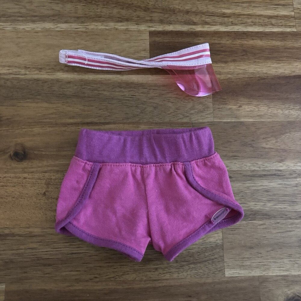 American Girl doll Shorts & Pink Visor Lot